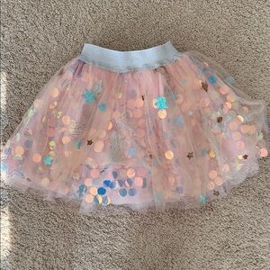 Lola and the Boys Pink Tulle Skirt with Glitter Accents